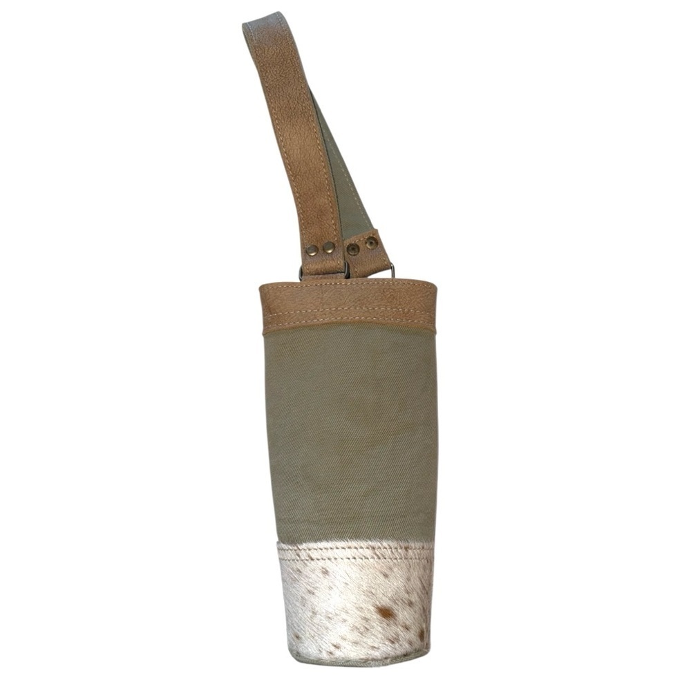 Myra Bag Upcycled Canvas and Leather Wine
Bottle Holder Like New - Picture 2 of 4